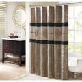Madison Park Blaine Red Jacquard Shower Curtain With Embroidery
