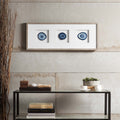 Madison Park Blue Agate Trio Stone Framed Graphic