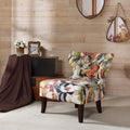 Madison Park Bree Multi Hourglass Tufted Armless Chair 29 W X 32.25 D X 31 H