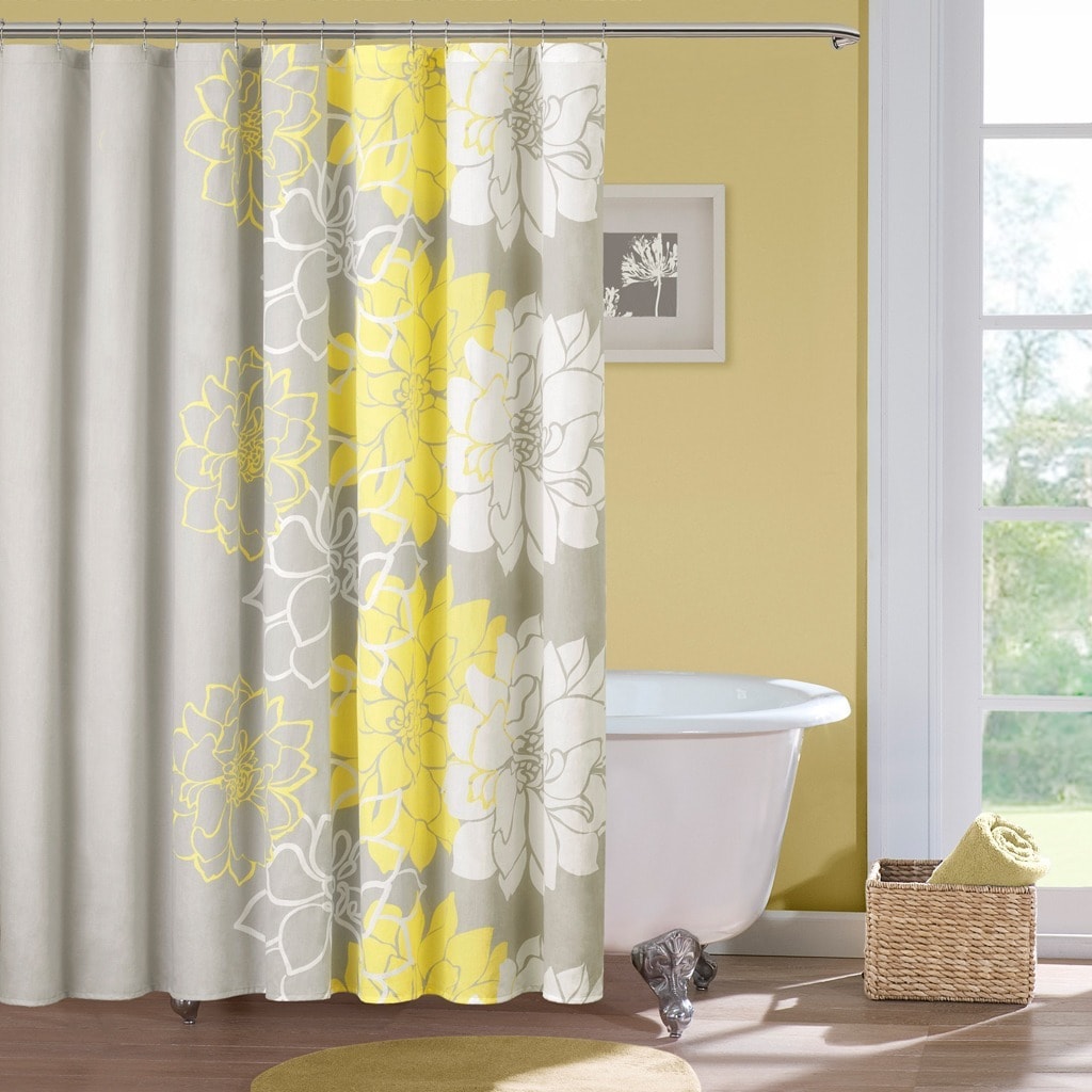 The Curated Nomad Paz Cotton Sateen Floral Printed Shower Curtain