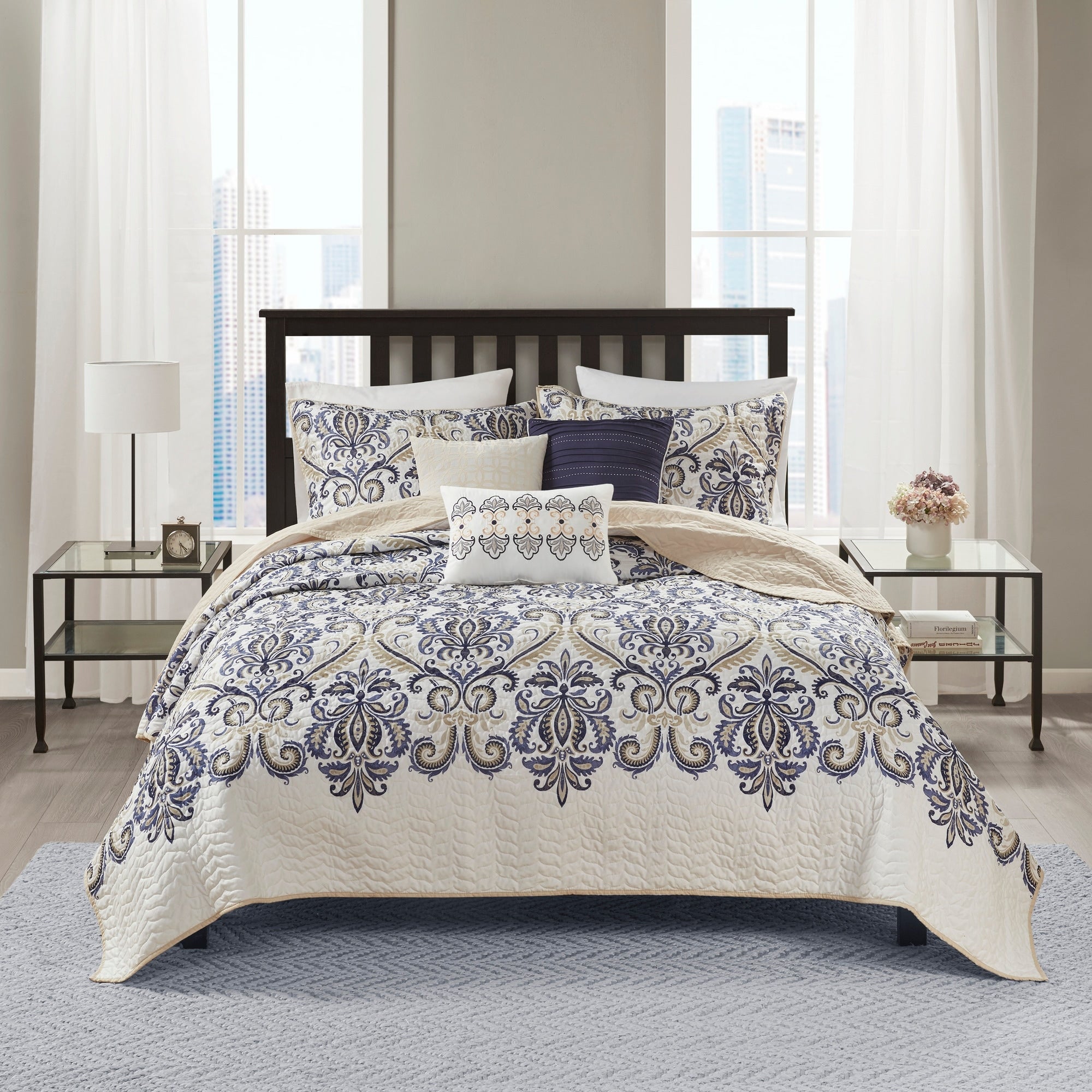 Madison Park Cardiff 6 Piece Quilted Coverlet Set
