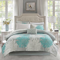 Madison Park Essentials Caldwell Aqua Comforter And Cotton Sheet Set