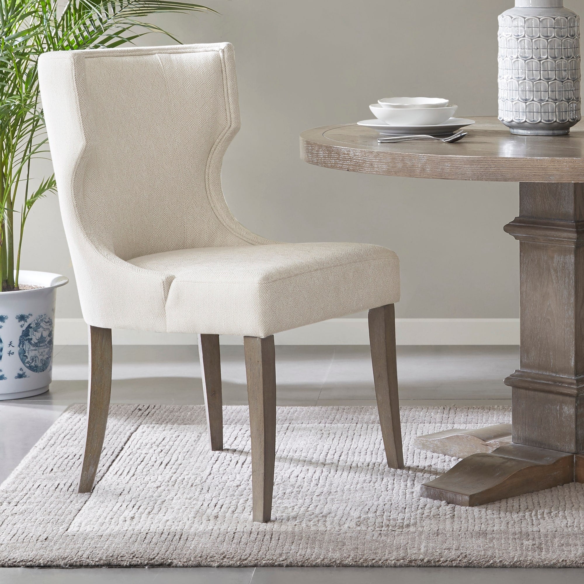 Madison Park Fillmore Cream Upholstered Dining Chair 23.25 W X 26.5 D X 37.25 H