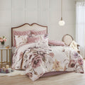 Madison Park Gisele Blush 8 Piece Cotton Printed Comforter Set