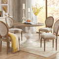 Madison Park Hemlock Reclaimed Walnut Antique Cream Dining Table