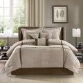 Madison Park Houston Taupe 7 Piece Comforter Set