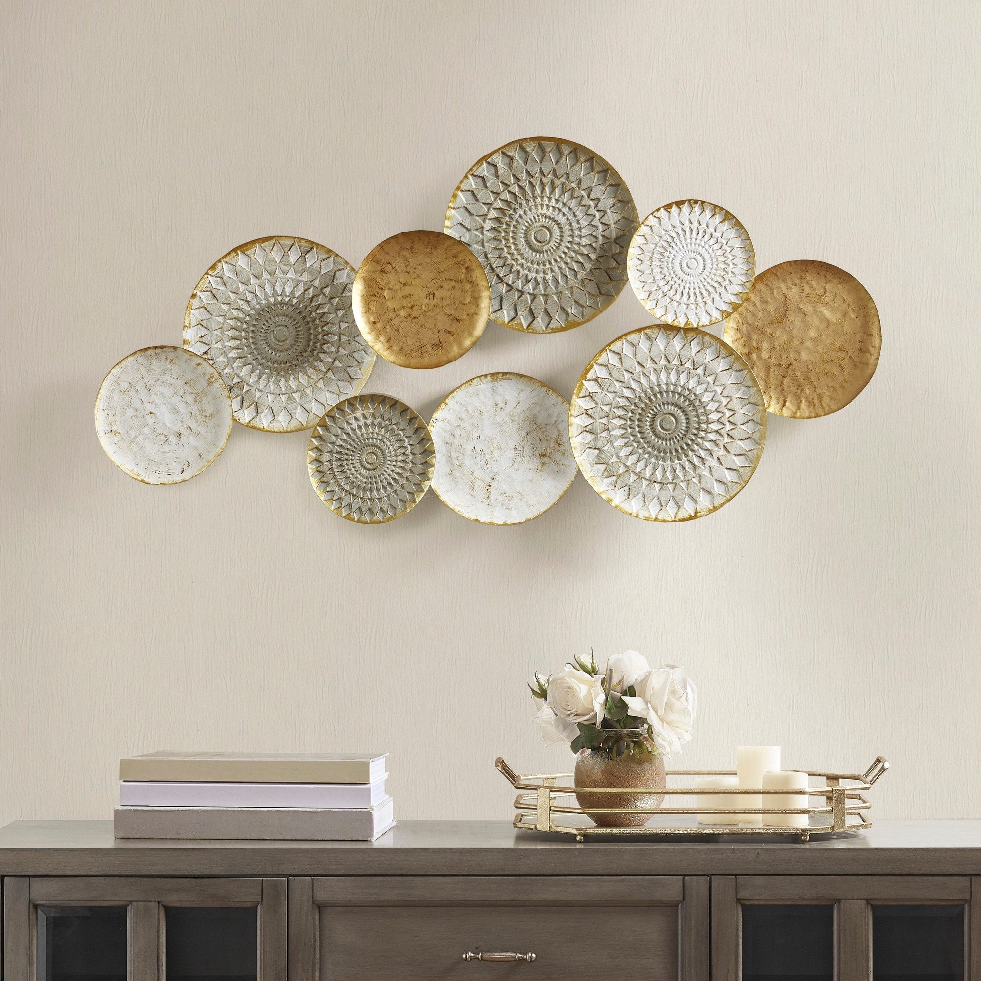 Madison Park Legion Multi Metal Plates Wall Decor