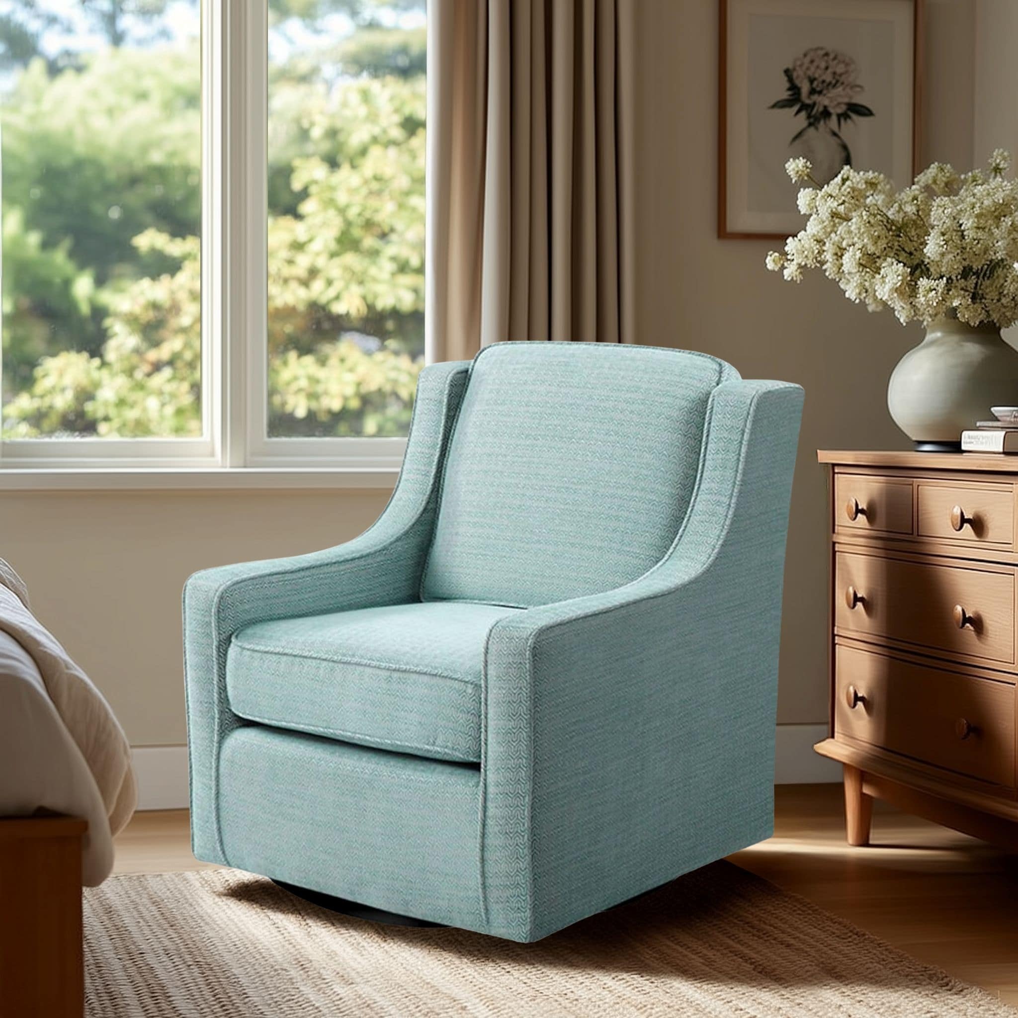 Madison Park Lois Swivel Chair 2 Color Option