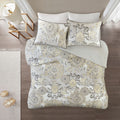 Madison Park Loleta Blue 3 Piece Cotton Reversible Duvet Cover Set