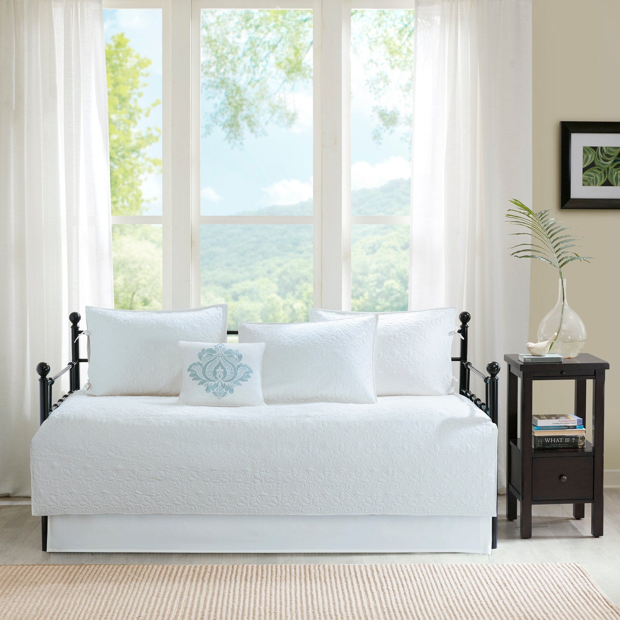 Madison Park Mansfield Khaki Printed 6 Piece Day Bed Cover Set