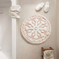 Madison Park Marrakesh Grey Cotton Medallion Tufted Rug Round Or 20 X 30 Inch