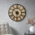 Madison Park Mason Natural Wall Clock