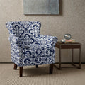 Madison Park Miri Navy White Tight Back Club Chair