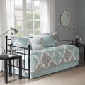 Madison Park Montecito Aqua Printed 6 Piece Day Bed Cover Set