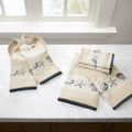 Madison Park Nantucket Blue Embroidered Cotton Jacquard 6 Piece Towel Set