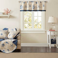 Madison Park Nantucket Navy Cotton Printed Window Valance With Coastal Motif Rod Pocket Finish