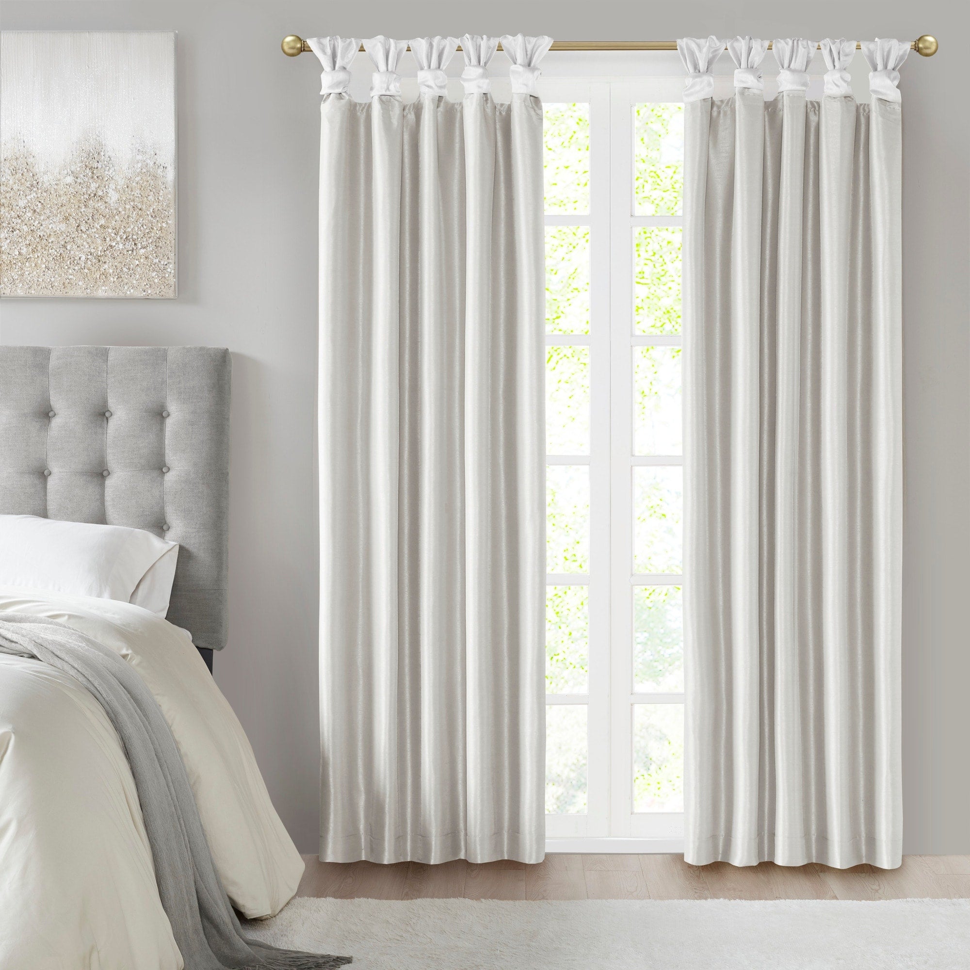 Madison Park Natalie Twist Tab Total Blackout Window Curtain 2 Color Option