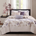 Madison Park Piper Taupe 6 Piece Quilted Coverlet Set