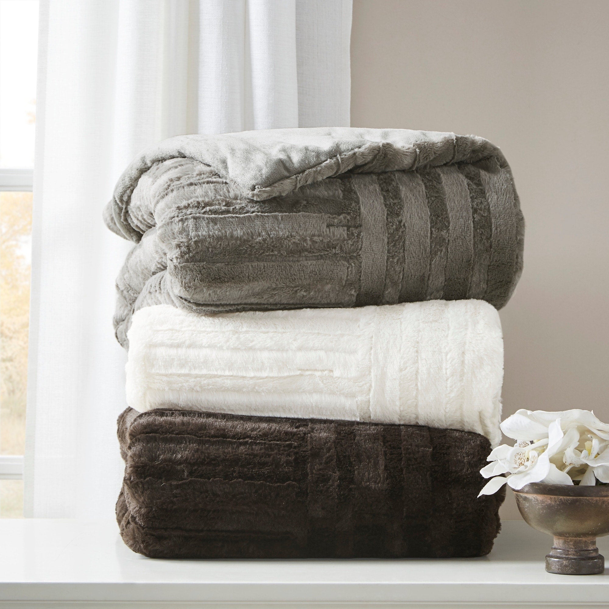 Madison Park Polar Ultra Plush Down Alternative Throw 3 Color Options