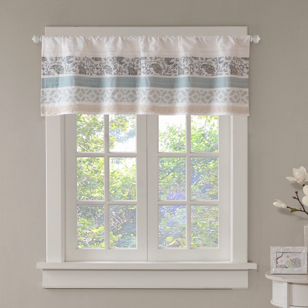 Copper Grove Aleza Shabby Chic Cotton Rod Pocket Valance 50 X 18