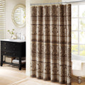 Madison Park Venetian Brown Jacquard Shower Curtain