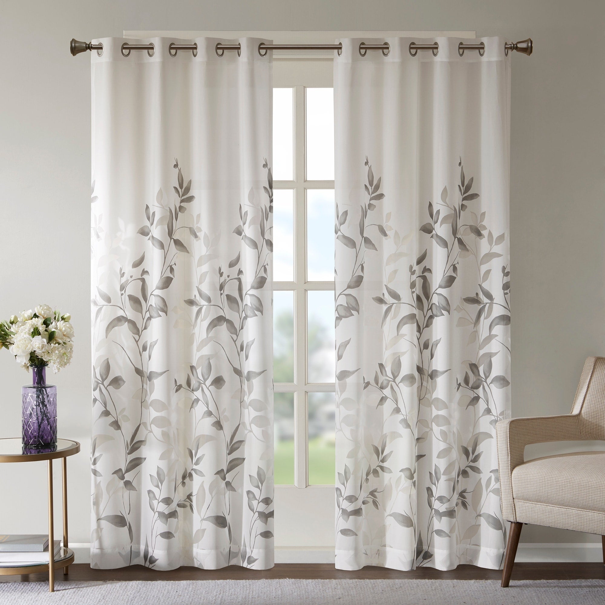 The Gray Barn Yturria Grey Printed Curtain Panel