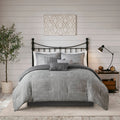 Madison Park Clayton Grey 7 Piece Printed Seersucker Comforter Set