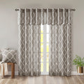 Madison Park Westmont Fretwork Print Grommet Top Window Valance 50X18