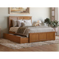 Madison Twin Xl Platform Bed With Matching Foot Board With 2 Urban Bed Drawers In White