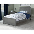 Madison Twin Xl Traditional Bed With Matching Foot Board In Atlantic Grey