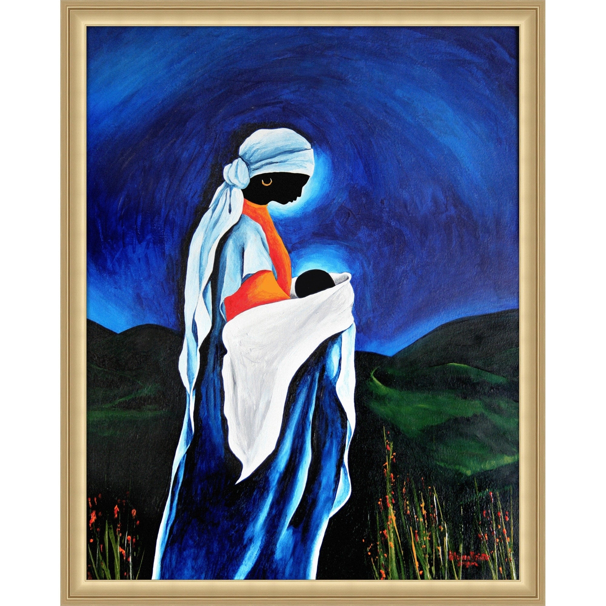 Madonna And Child Beloved Son By Patricia Brintle Framed Mounted Canvas Wall Art Print