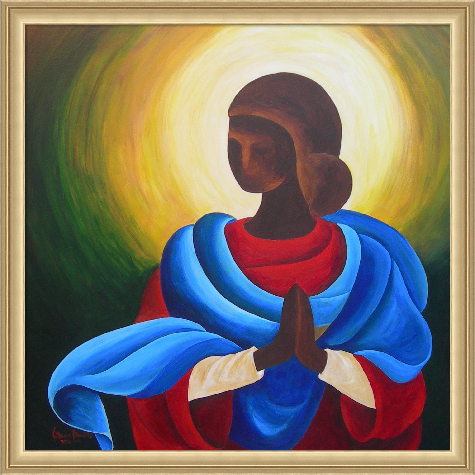 Madonna Maiden Of Love 2012 By Patricia Brintle Framed Mounted Canvas Wall Art Print