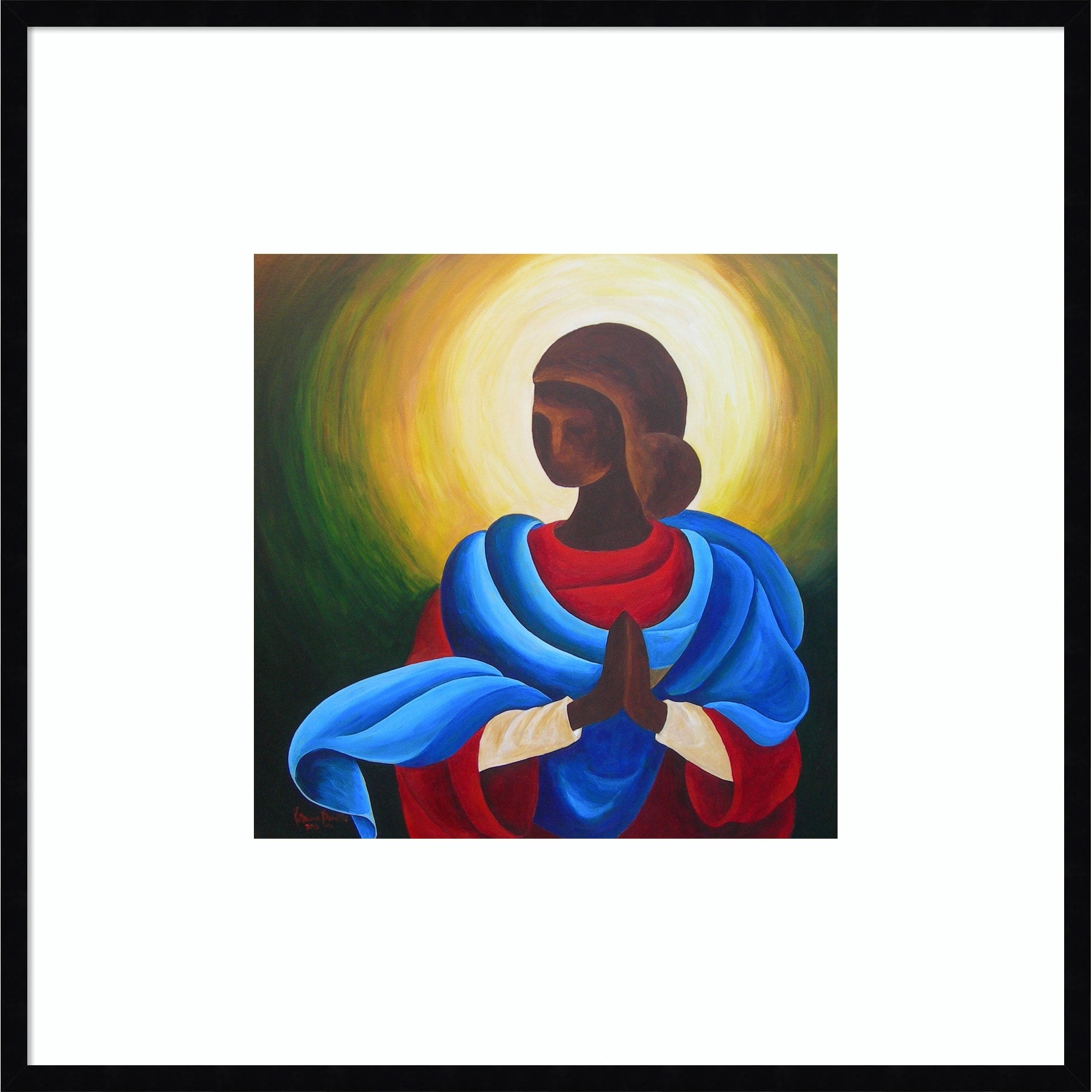 Madonna Maiden Of Love 2012 By Patricia Brintle Wood Framed Wall Art Print