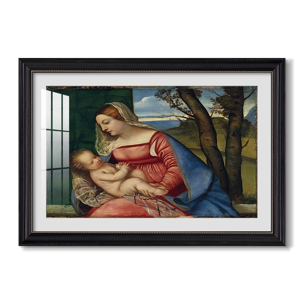 Madonna And Child C 1508 Titian Custom Framed Print