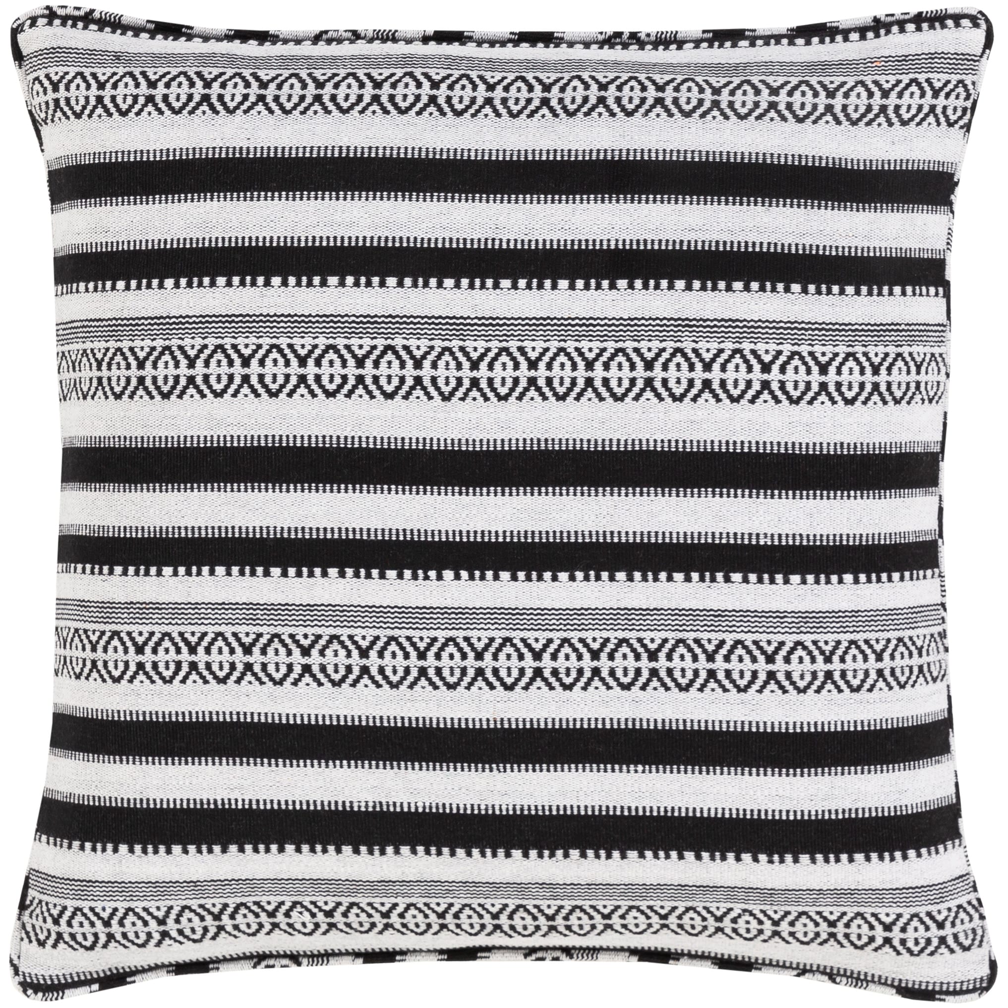 Madora Bohemian Striped Cotton Blend Throw Pillow