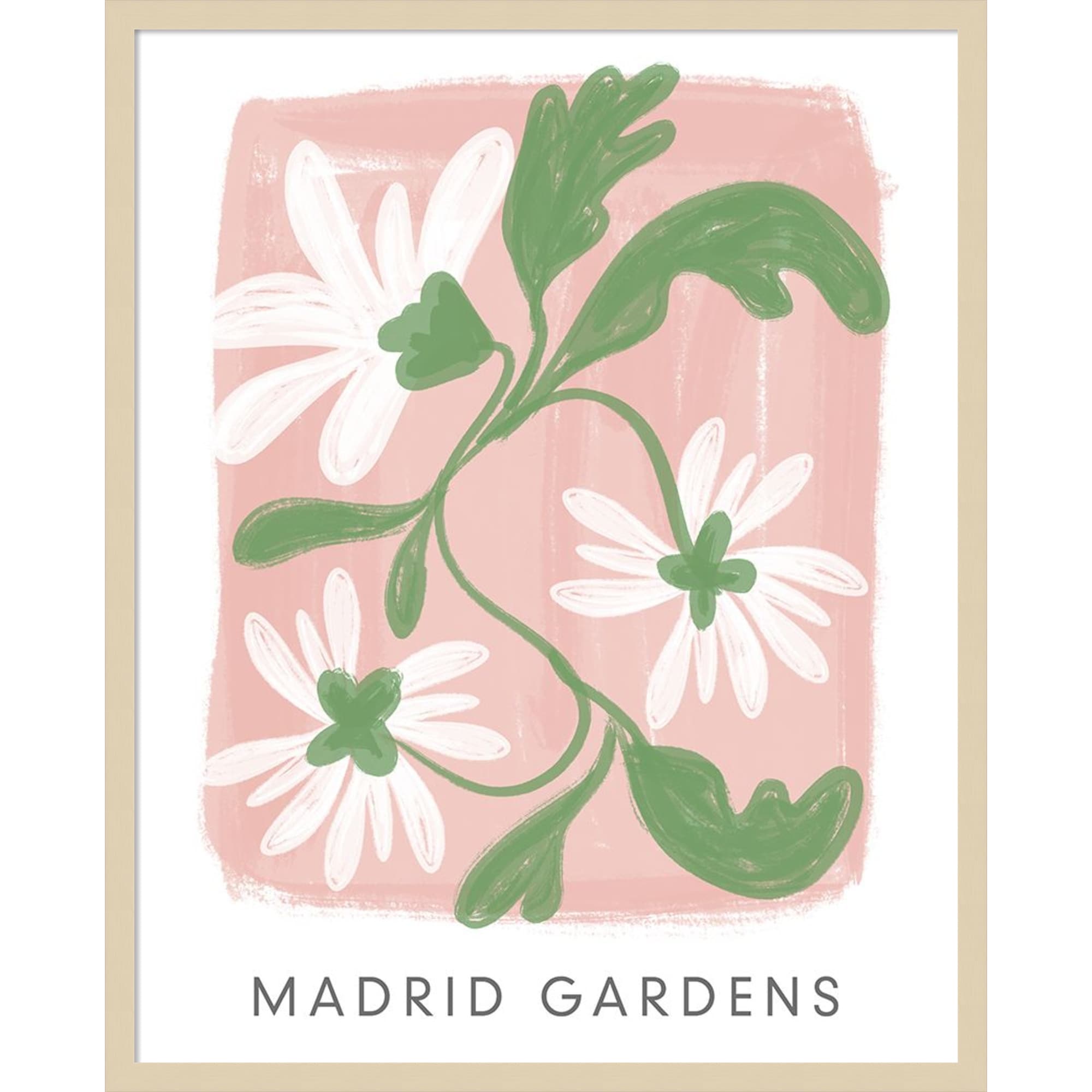 Madrid Gardens By Lucille Price Wood Framed Wall Art Print