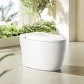 Madrid Smart Toilet Bidet Combo In White With Led Display Remote Off Seat Auto Flush Heated Seat And Warm Air Dryer