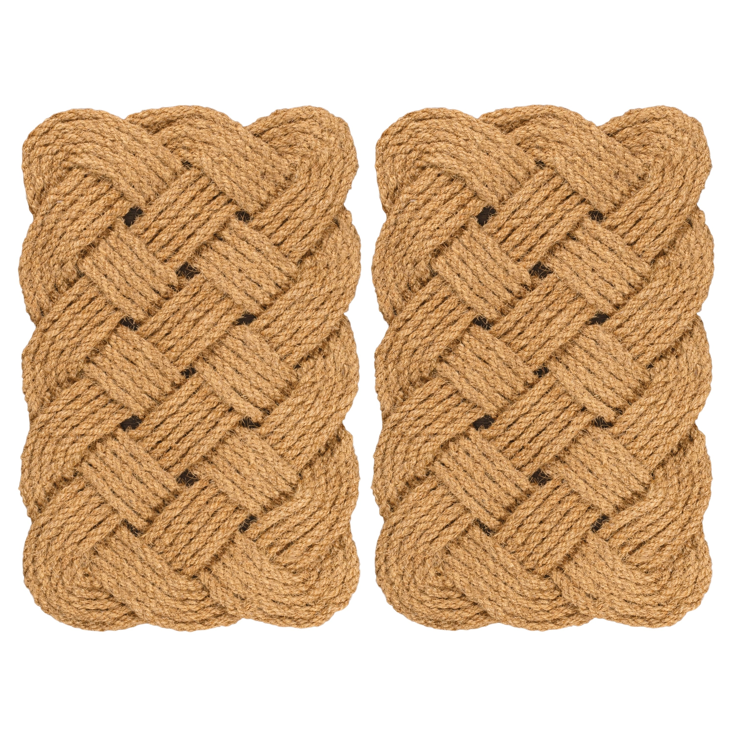 Maeve Classic Coastal Scalloped Basketweave Coir Rug 18 X 30