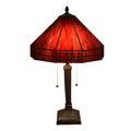 Maeve Tiffany Style 2 Light Red Table Lamp