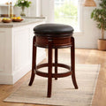 Magellan Brandy Finish Hardwood Swivel Stool