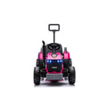 Magenta Kids Ride On Tractor With Trailer Remote Control Electric Tractor Ride On Car With Bluetooth Music