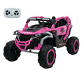 Magenta Kids Ride On Truck With Remote Control Electric Atv Off Road Toy Car With Openable Doors Music