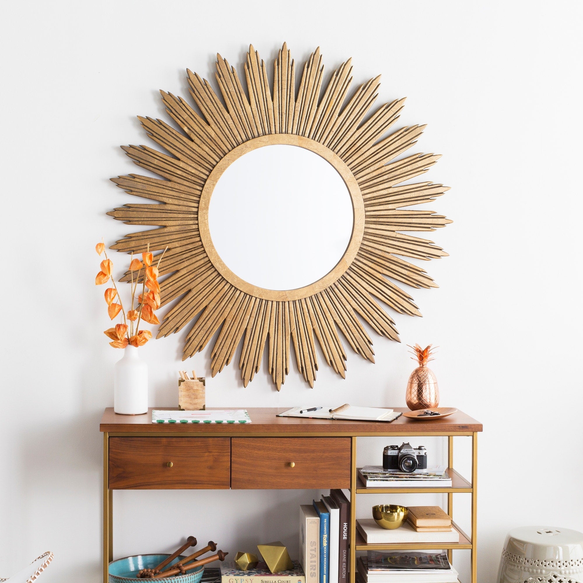 Maggie Gilded Finish Accent Mirror 47 X 47 47 X 47