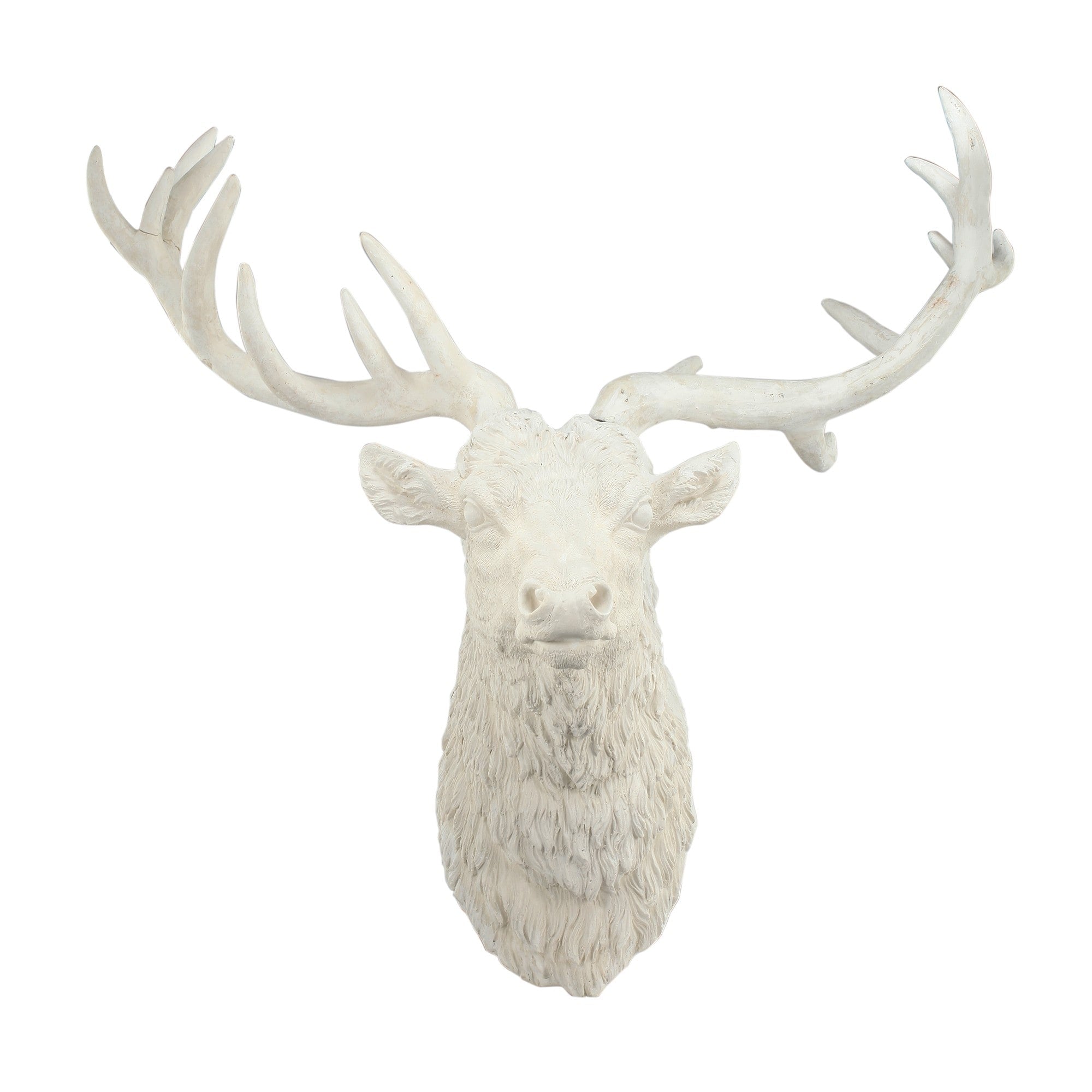 Magnesia Deer Head Wall Accent White