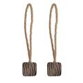 Magnetic Curtain Tiebacks 17 In Wood Rope