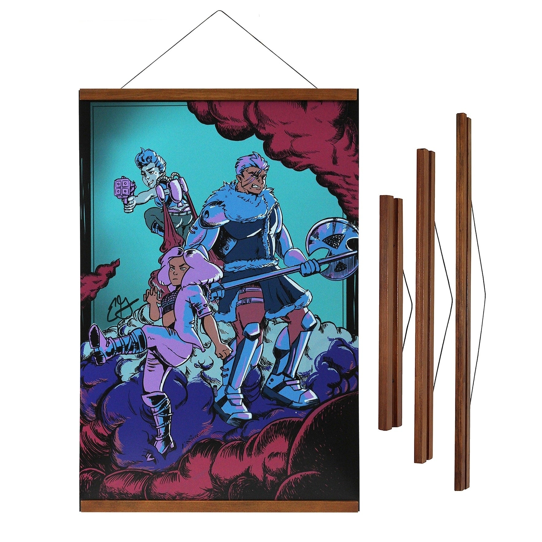 Magnetic Wooden Poster Hanger Frame 12 18 Or 24 Wide