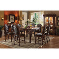 Magnificent Counter Height Table Cherry Brown