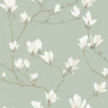 Magnolia Grove Pale Eau De Nil Wallpaper