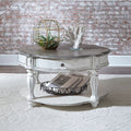 Magnolia Manor Antique White Castered Round Cocktail Table