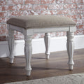 Magnolia Manor Antique White Vanity Stool